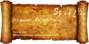 Szupper Ádám névjegykártya